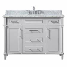 Home Decorators Collection Aberdeen 48 In W X 22 In D Vanity In Dove Grey With Carrara Marble Top With White Sink Aberdeen 48g The Home Depot In 2020 48 Inch