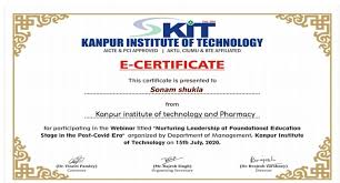 Sonam Shukla Lecturer In Pharmacy Department Attended A Live Webinar Webinar Leadership Pharmacy