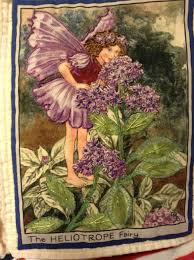 First Flower Fairy In My Fairy Garden Fabric Book Dt The Heliotrope Fairy Purple Net Appliqued For Wings Fairy Paintings Fairy Art Fantasy Art Illustrations