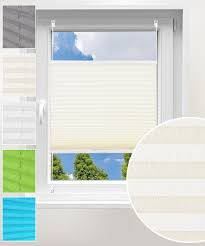 Cordless honeycomb 3/8 cellular shade. Pleated Blinds Polyester No Drilling Easy Fix Pleated Shades Instant Temporary Privacy Blinds For Window Crushed Look Cream Woltu Eu