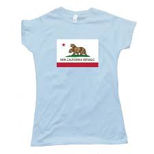 The first iteration of the flag would be largely different, but similar in design to the california state flag. Womens New California Republic Flag Bears Tee Shirt