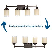 ✅ free shipping on many items! Alexa Collection Four Light Antique Bronze Etched Umber Linen With Clear Edge Glass Modern Bath Vanity Light P2998 20 Progress Lighting