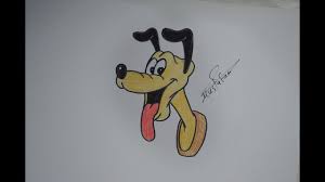 How To Drawing For Kids Drawing For Kids Drawings Pluto The Dog