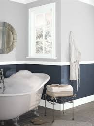 Benjamin Moore Hale Navy And Graytint Love Your New Paint Color Let Hamlet Help You With The Rest Of Your Deco Tranquil Bathroom Grey Bathrooms Two Tone Walls
