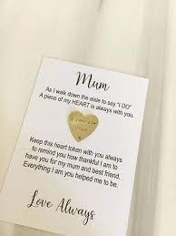 Personalised Mother Of The Bride Keepsake Wedding Day Gift Wedding Keepsakes Wedding Tokens Bride Gifts