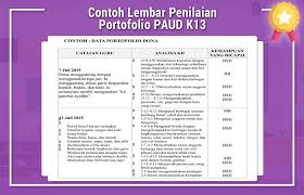 Detail contoh portofolio snmptn 2019 pdf dapat kamu nikmati dengan cara klik link download dibawah dengan mudah tanpa iklan yang mengganggu. Contoh Lembar Penilaian Portofolio Paud K13 Paud Pendidikan Anak Usia Dini