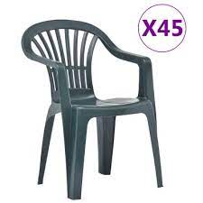 Find great deals on ebay for plastic garden chairs. Vidaxl Stackable Garden Chairs 45 Pcs Plastic Green Vidaxl Co Uk