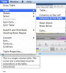 I Don T Know How To Add Colums And Rows In Word For Mac 2011 Microsoft Community