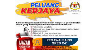 Iklan jawatan kosong penolong pegawai sains c27 projek the malaysian cohort dimaklumkan bahawa projek the malaysian cohort yang berurus setia di institut perubatan molekul ukm (umbi) dengan ini mempelawa calon yang berkelayakan untuk mengisi kekosongan jawatan penolong. Jawatan Kosong Kementerian Sains Teknologi Inovasi Mosti Suruhanjaya Perkhidmatan Awam Spa Jobcari Com Jawatan Kosong Terkini