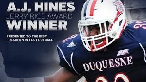 @DuqFB's AJ Hines Wins STATS FCS Jerry Rice Award