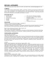megan larrabee resume childcare