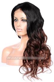 Depending on your color preference, these styles can range from subtle changes to a blast of contrast. Black Hair With Brown Ombre Look Wavy Human Hair Celebrity Lace Wigs Hairplusbase Com