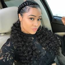 The bottom of the hair strands in this shoulder kissing black hair weave have an edgy and uneven look that gives a trendy feel. 35 Braid Hairstyles With Weave