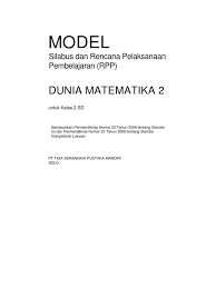 Rpp kelas ii semester ii matematika. Rpp Sd Kelas 2 Pdf