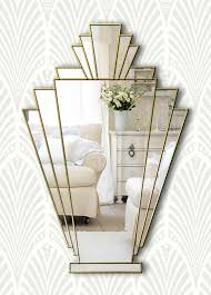 Art Deco Black And Gold Mirror Babushka Original Handcrafted Art Deco Fan Mirror With Gold Trim Bespoke Mirrors Art Deco Mirrors Custom Made Mirrors In 2020 Art Deco Mirror Art Deco Interior Design Accent Mirrors