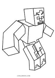Heres a coloring page of zombie pigman the neutral mob from the minecraft series. Free Printable Minecraft Coloring Pages For Kids