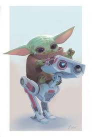 Baby Yoda On Bd 1 Star Wars Pictures Star Wars Art Star Wars Wallpaper