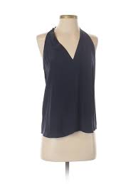 Details About Rory Beca Women Blue Sleeveless Silk Top Sm