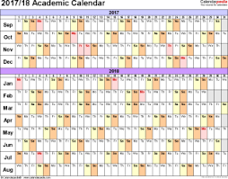 Academic Calendars 2017 2018 As Free Printable Pdf Templates Academic Calendar Calendar 2017 Templates Printable Free