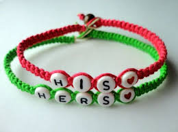 His Hers Couples Bracelet Set Hot Pink And Neon Green Bamboo Cord Bracelets Cord Bracelets Bracelet Set Couples Bracelet