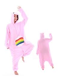 Rainbow Bear Unicorn Kigurumi Onesie Pajamas Polar Fleece Animal Unisex Costumes