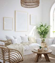 Find over 100+ of the best free boho living room images. Mockup Frame In Living Room Interior Background Coastal Boho Style 3d Render Lizenzfreie Fotos Bilder Und Stock Fotografie Image 158847778