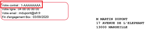 Adresse de résiliation sfr : Mon Numero De Contrat Sfr Ma Date De Fin D Engagement