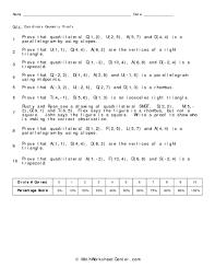 Coordinate geometry worksheet for 7th grade children. Coordinate Geometry Proofs Worksheet For 10th Grade Lesson Planet