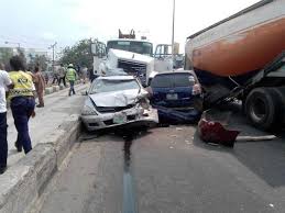 No Fewer Than Four Vehicles Were Involved In An Accident Today Wednesday Along Ikorodu Road Palmgrove Bus Stop Lagos State Nig Abeokuta Car Toyota Picnic