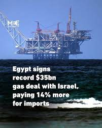 Repost @middleeasteye ... Egypt has signed a record $35bn gas deal with Israel, almost tripling its gas imports from the Israeli Leviathan gas fields and marking the largest export deal in Israel's