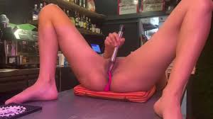 I squirt three times on the public bar table for a client. risky