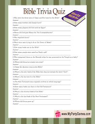 You do not need to use the trivia in the order given. Free Printable Bible Trivia Quiz With Answer Key
