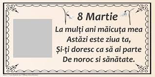 De dragul tău pământul de ghiocei e plin şi vin cocori în zare şi cerul e senin. Felicitari Personalizate De 8 Martie 8 Martie Poezie Pentru Mama Mesajeurarifelicitari Com