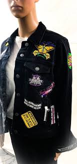 Rocker Jacket Custom Denim Jacket Biker Jacket Upcycled Jacket Etsy In 2020 Upcycled Jackets Diy Denim Jacket Denim Jacket