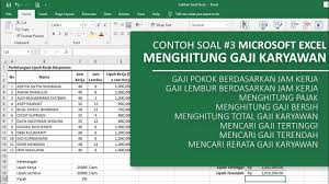 Slip gaji merupakan dokumen yang berisi daftar terperinci. Contoh Soal 3 Microsoft Excel Menghitung Gaji Karyawan Qwerty