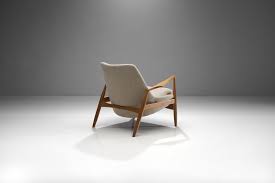 High back lounge chair in teak with burnt orange velvet by ib kofod larsen for ope, sweden. Ib Kofod Larsen Seal Lounge Chair Sweden 1950s Sold H Gallery