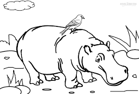 Printable Hippo Coloring Pages For Kids