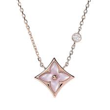 A valid and properly stamped date code is just one of many parameters that are checked to guarantee the authenticity of a louis vuitton handbag. Louis Vuitton 18k Pink Gold Pink Mother Of Pearl Diamond Color Blossom Bb Star Pendant Necklace 467896