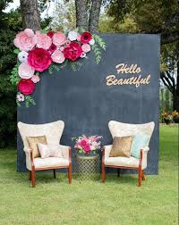 These large paper flowers from hey let's make stuff come with a printable template and a cutting file so you 3. Paper Flower Wedding Reception Wall Ideas Mid South Bride