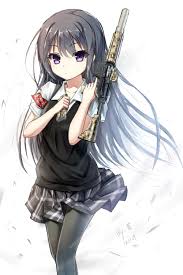 See more ideas about anime eyes, eye drawing, manga eyes. Wallpaper Drawing Illustration Gun Long Hair Anime Girls Weapon Cartoon Purple Eyes Person Ar 15 Sketch Figurine Mangaka 2000x3000 Xtrgames 34287 Hd Wallpapers Wallhere