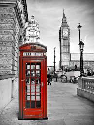 Red Phone Boxes And Black And White Effect 53488 City Impression City Building Black And White Effect Big Ben London Telephone Booth