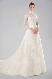 Stunning High Collar Wedding Dress With Lace Overlay And Long Sleeves High Collar Wedding Dress High Neck Long Sleeve Wedding Dress Lace Wedding Dress Vintage