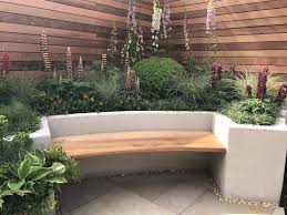 Rendered Raised Bed With Built In Seat Designer Jo Mccreadie Image Lorraine Young Verve Garden Des In 2020 Modern Garden Design Garden Design Layout Modern Garden