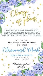 Postponed Cancelled Baby Shower Change Of Plans Announcement Email Text Message Floral Theme B In 2020 Baby Shower Messages Baby Shower Announcement Online Baby Shower