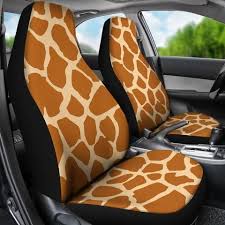 Giraffe Wildlife Print Car Seat Covers Muggalicious Car Seatcover Automotive Vehicle Elastic Front Monogram Custom Fit Car Carseat Cover Car Seats