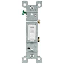 A wiring diagram is a basic aesthetic representation of the physical connections and physical design of an electrical system or circuit. Leviton 15 Amp Single Pole Toggle Light Switch White R52 01451 02w The Home Depot