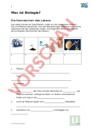 Arbeitsblatt Was Ist Biologie Biologie Gemischte Themen
