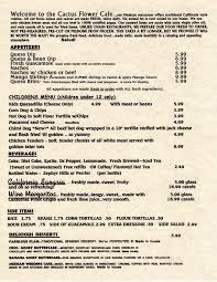 Cactus flower cafe is a mexican restaurant in pensacola, florida, taking great pride in serving delicious california style. Menu Of Cactus Flower Cafe In Pensacola Fl 32503