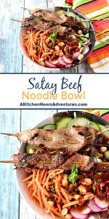 A Specialty Blend Of Peanut Butter Turns Into The Most Delicious Noodle Bowl Of All Time Satay Beef Noodle Bow Best Beef Recipes Beef And Noodles Beef Recipes