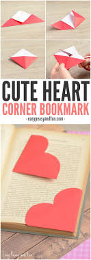Heart Corner Bookmarks Easy Crafts For Teens Valentine S Day Crafts For Kids Valentine Crafts